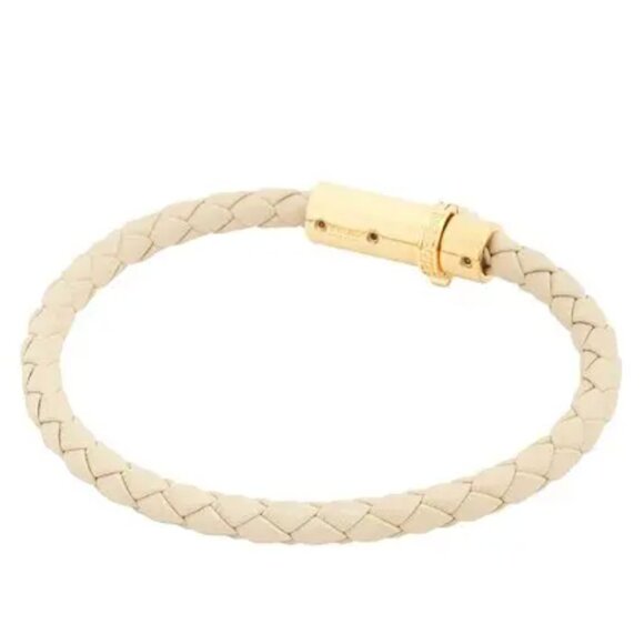 Versace Leather and Brass Medusa Head Cuff Bracelet, size Medium or Large - Picture 12 of 14